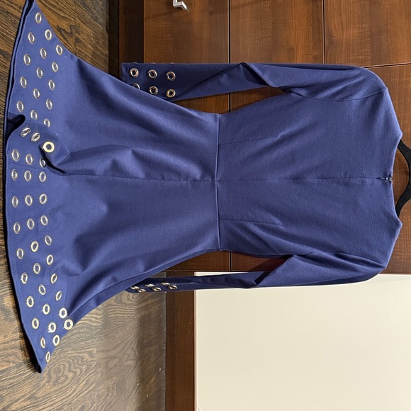 Michael Kors Navy Dress with Gold Zipper - Picture 2 of 4